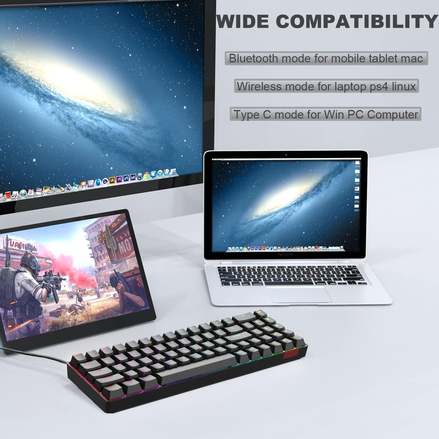 Teclado Mecánico Inalámbrico A.JAZZ 60% Hot-Swappable RGB