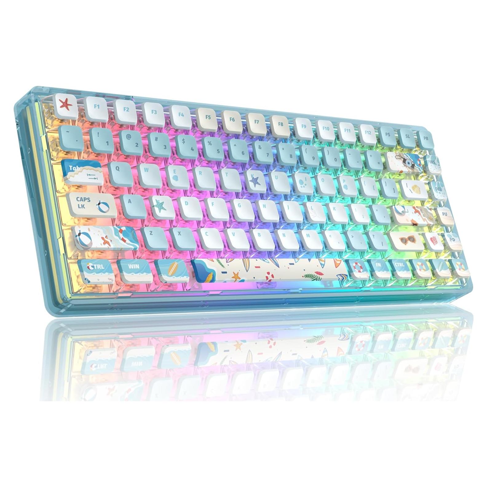 Teclado Mecánico RGB MAGEGEE 70% con Teclas PBT y Luz Azul
