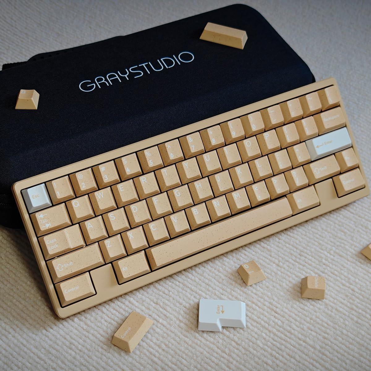 Juego de Teclas PBT Dye Sub Amarillas Cherry MX 137 Teclas