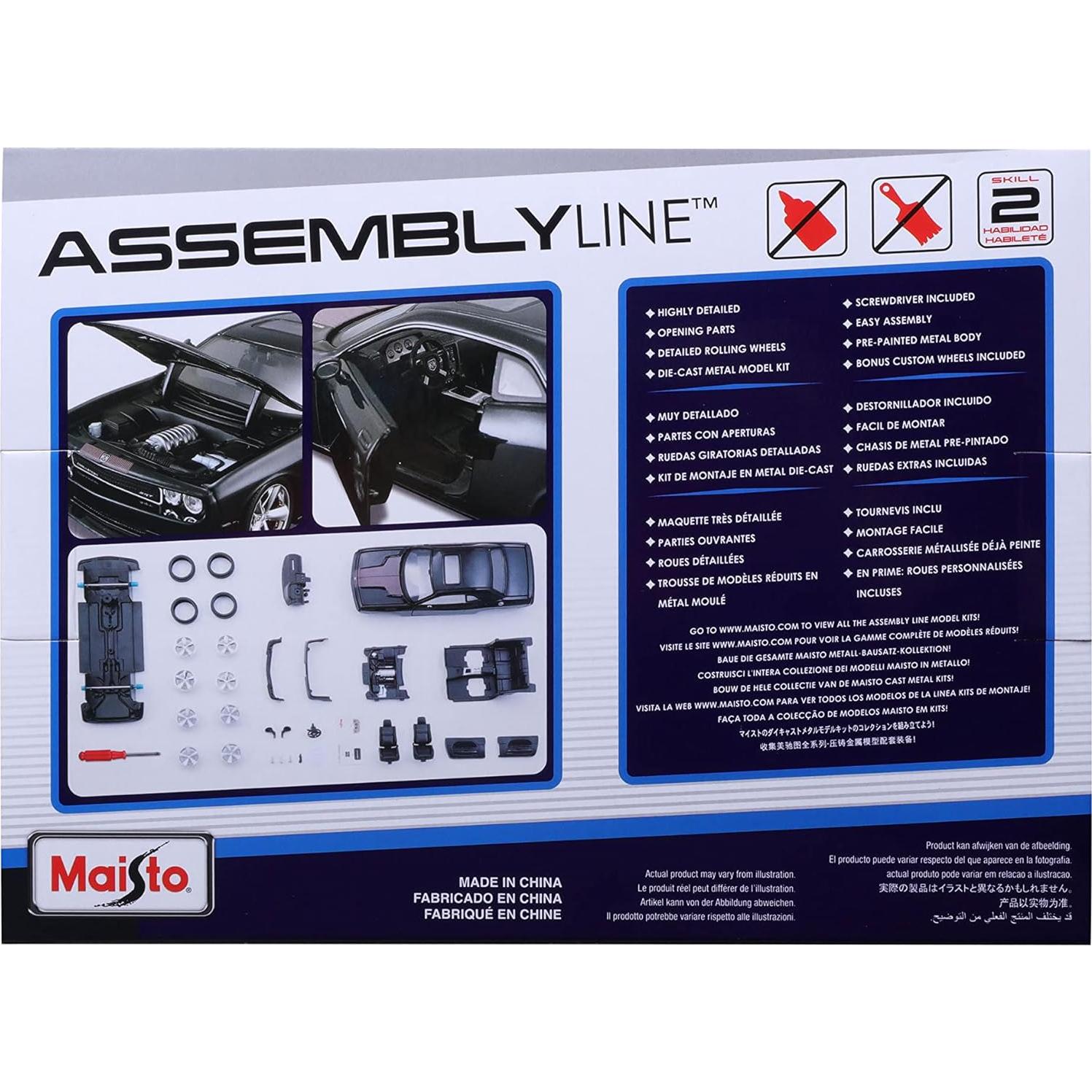 Maisto 1:24 Dodge Challenger SRT8 Modelo Diecast Negro