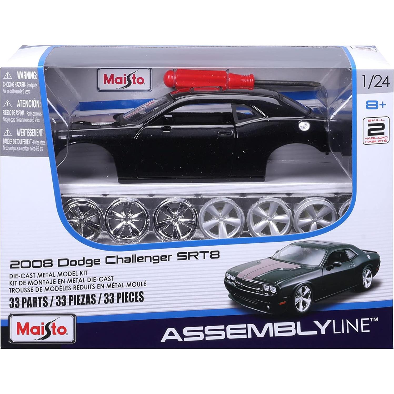 Maisto 1:24 Dodge Challenger SRT8 Modelo Diecast Negro