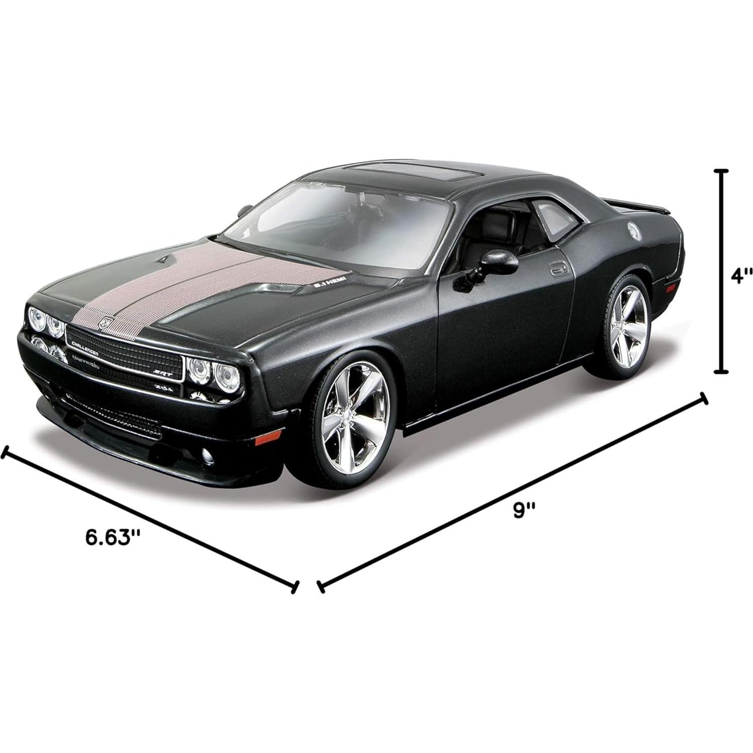 Maisto 1:24 Dodge Challenger SRT8 Modelo Diecast Negro