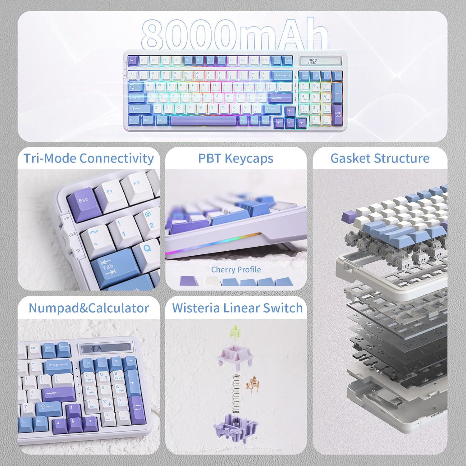 Teclado Inalámbrico EPOMAKER Cypher 96 con Numpad y RGB