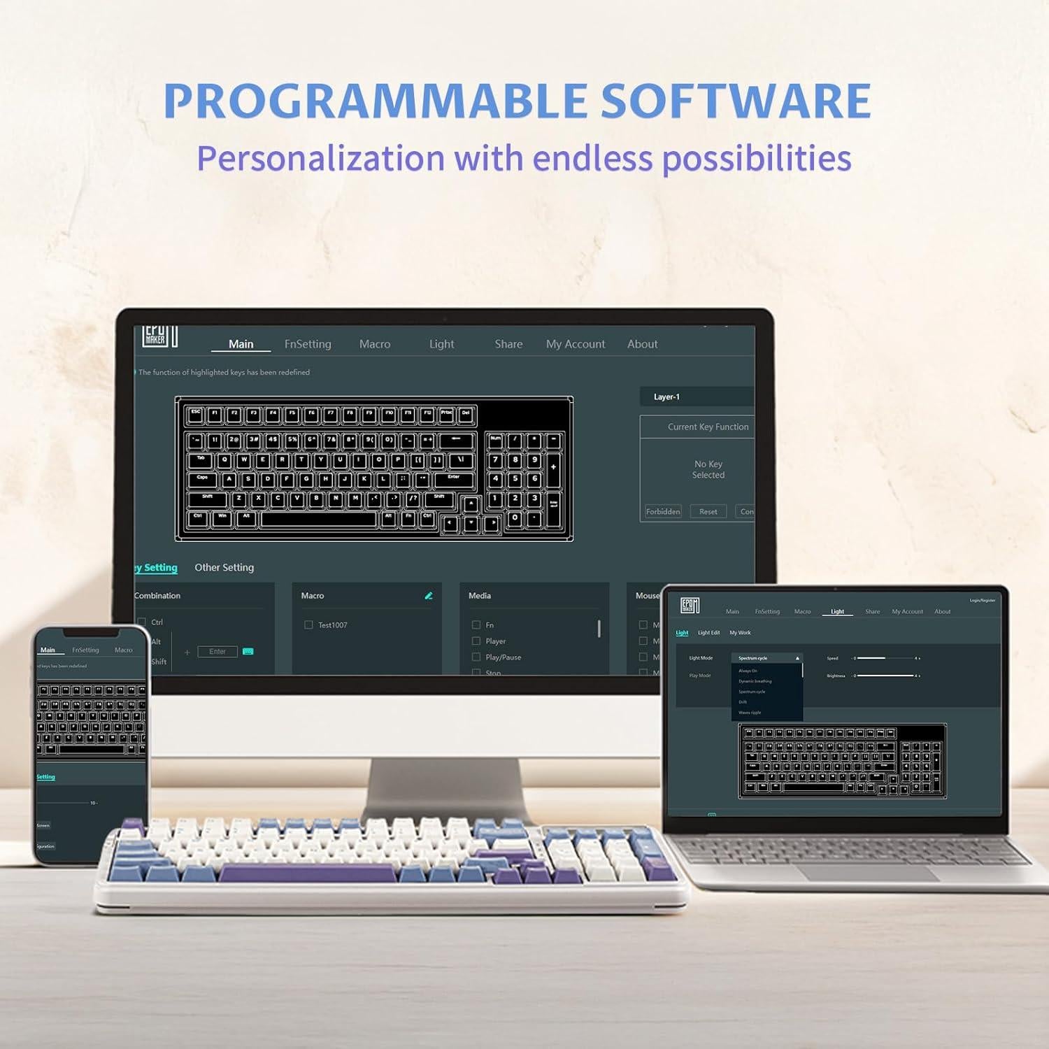 Teclado Inalámbrico EPOMAKER Cypher 96 con Numpad y RGB