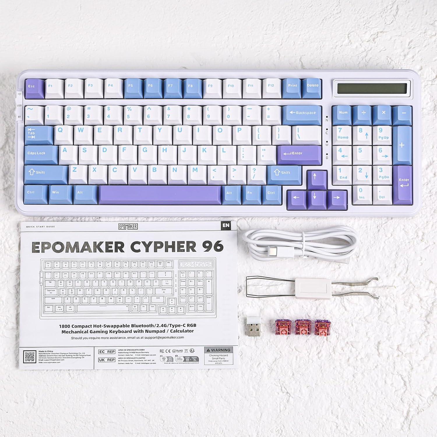 Teclado Inalámbrico EPOMAKER Cypher 96 con Numpad y RGB