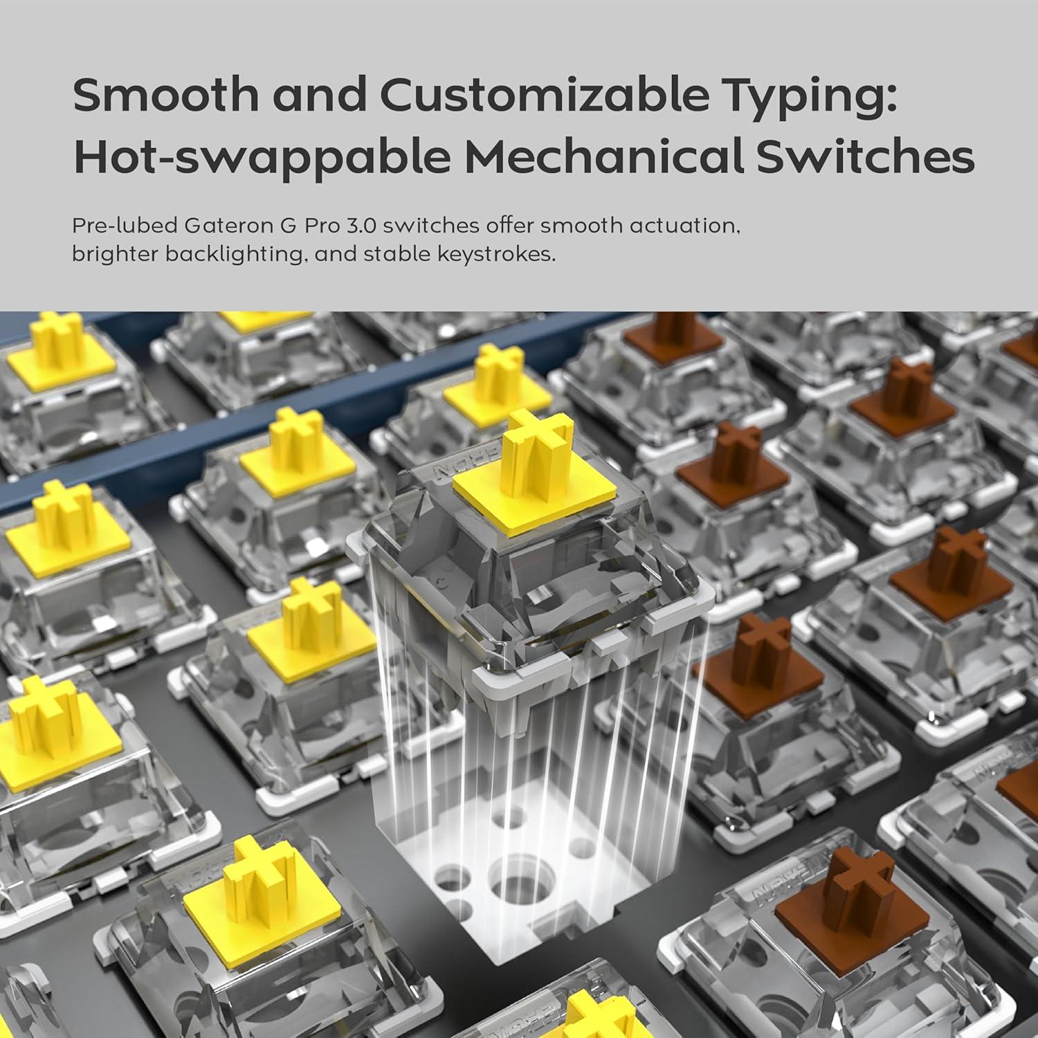 Teclado Mecánico Inalámbrico Montech MKey PRO TKL 75%