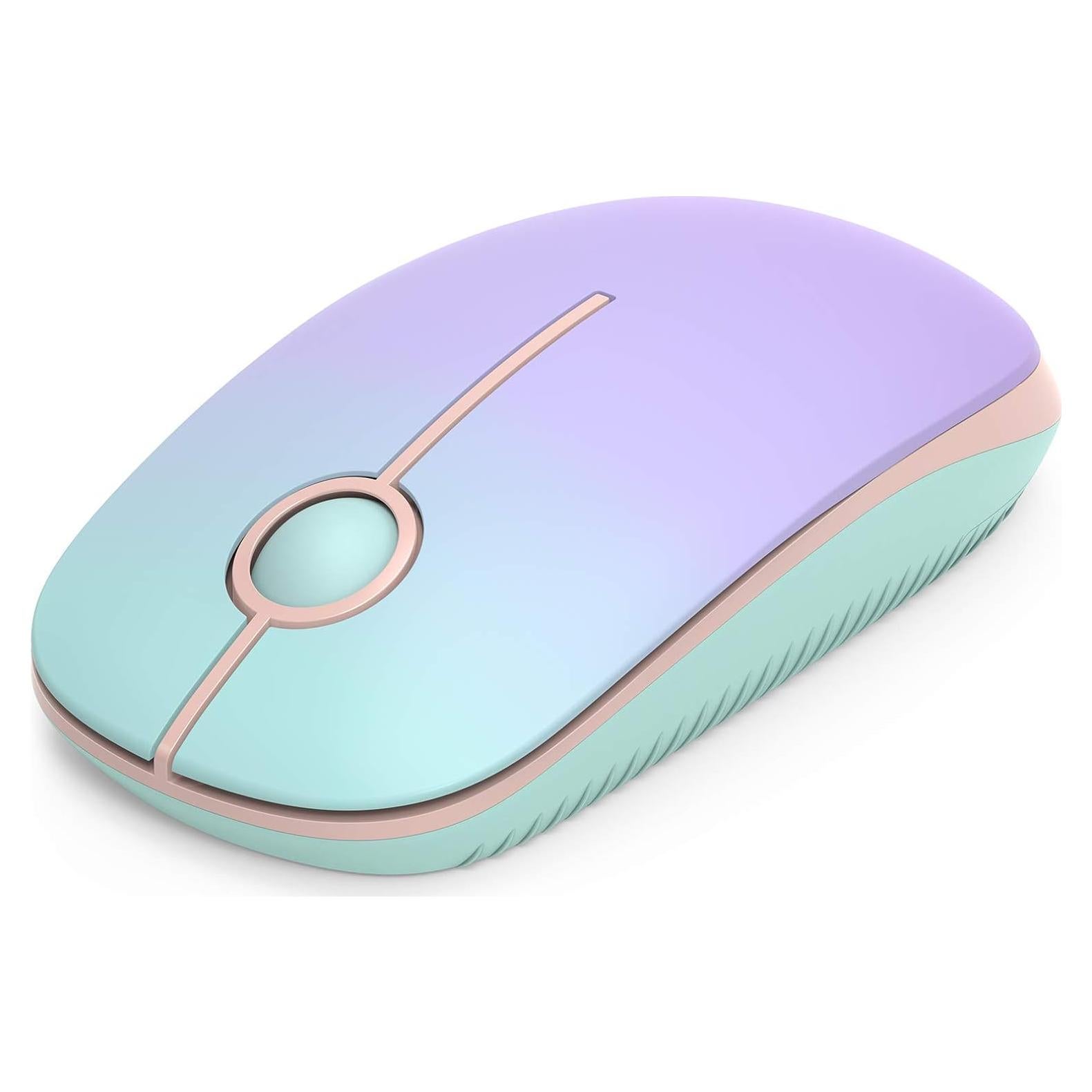 Ratón Inalámbrico Unipows MS001 Slim Verde Menta 2.4G