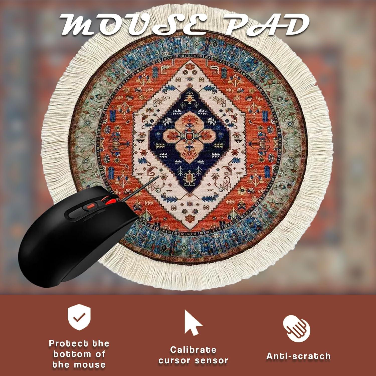 Alfombrilla de Ratón Redonda Antideslizante famassiser 24cm