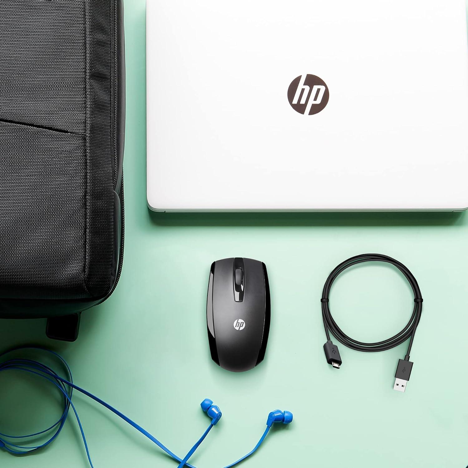 Ratón con Cable HP X500 USB Negro para PC y Mac