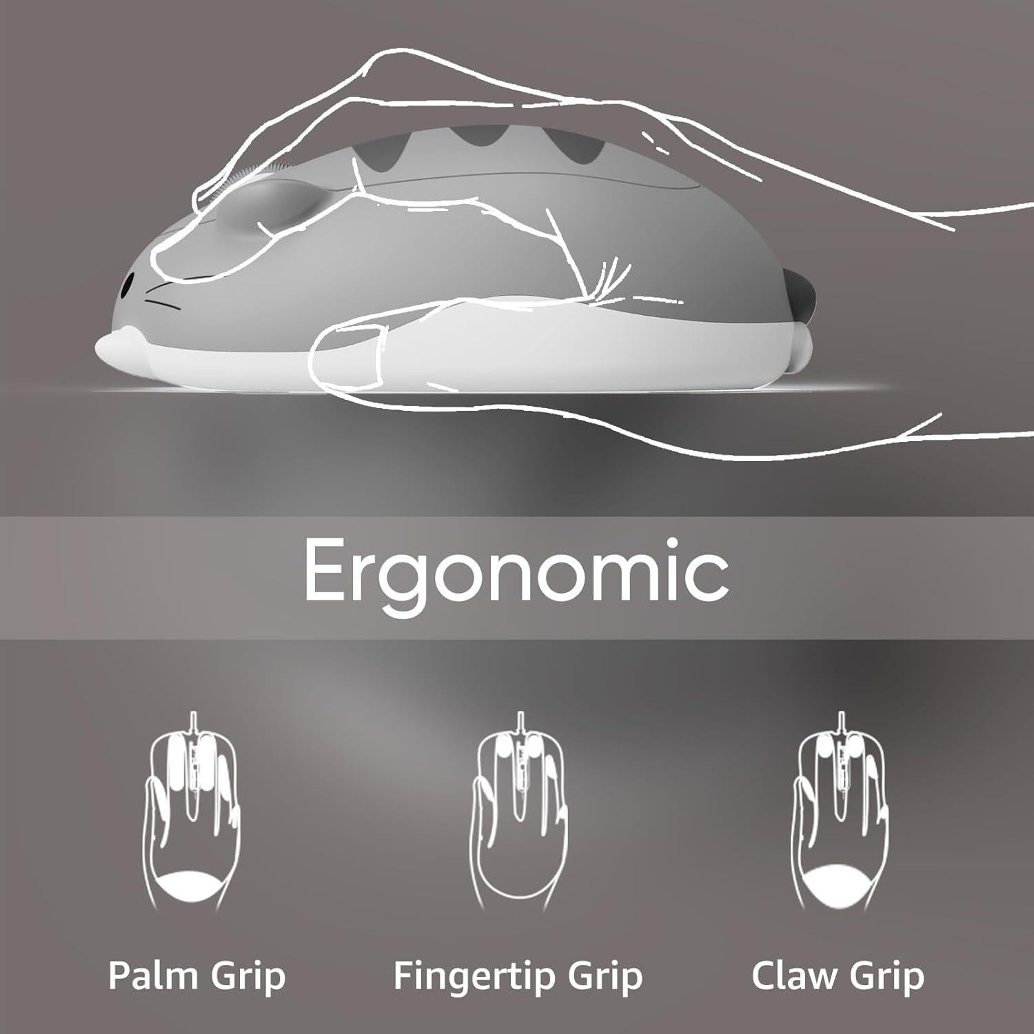 Ratón Inalámbrico para Juegos Akko Gato Gris Mimo 1200 DPI