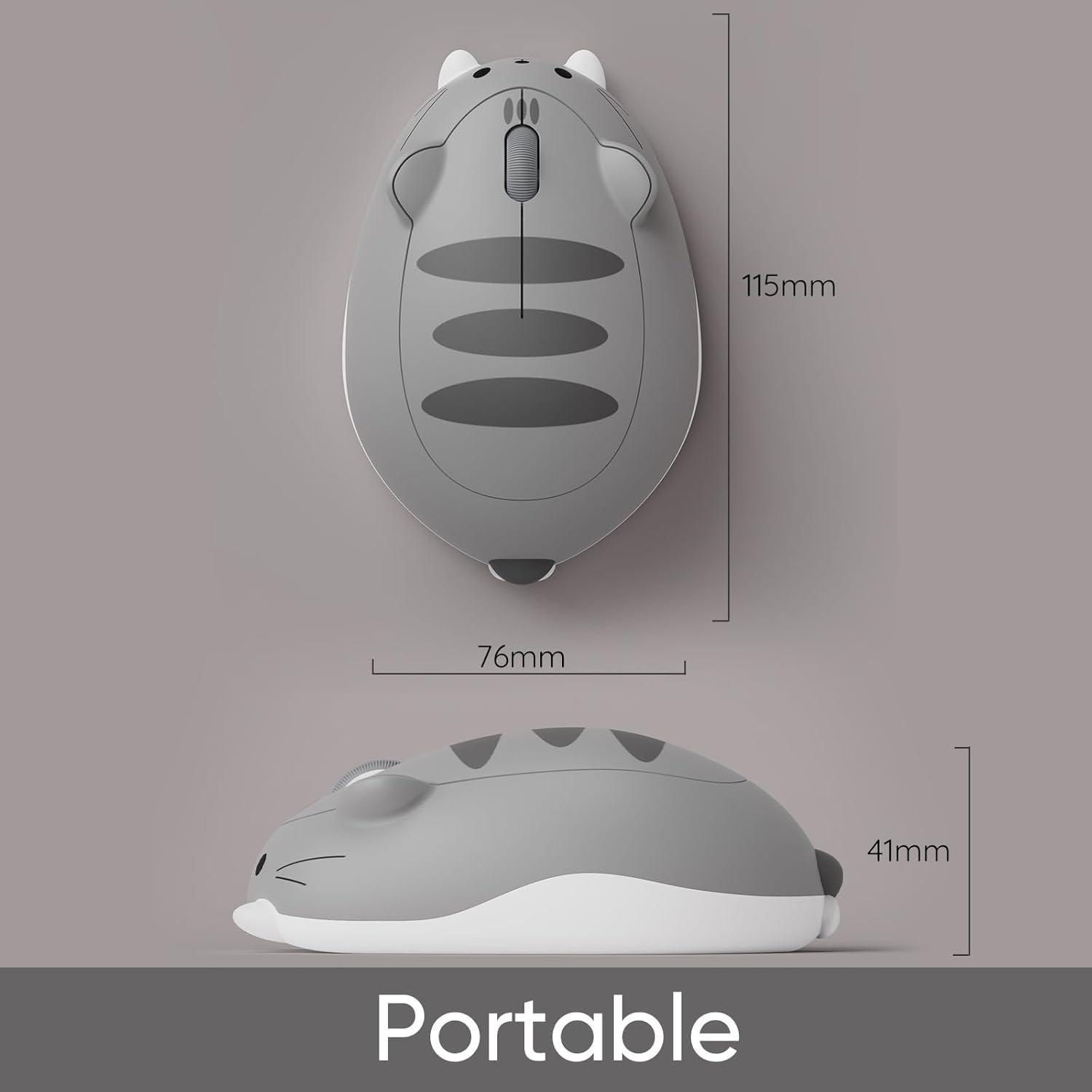 Ratón Inalámbrico para Juegos Akko Gato Gris Mimo 1200 DPI
