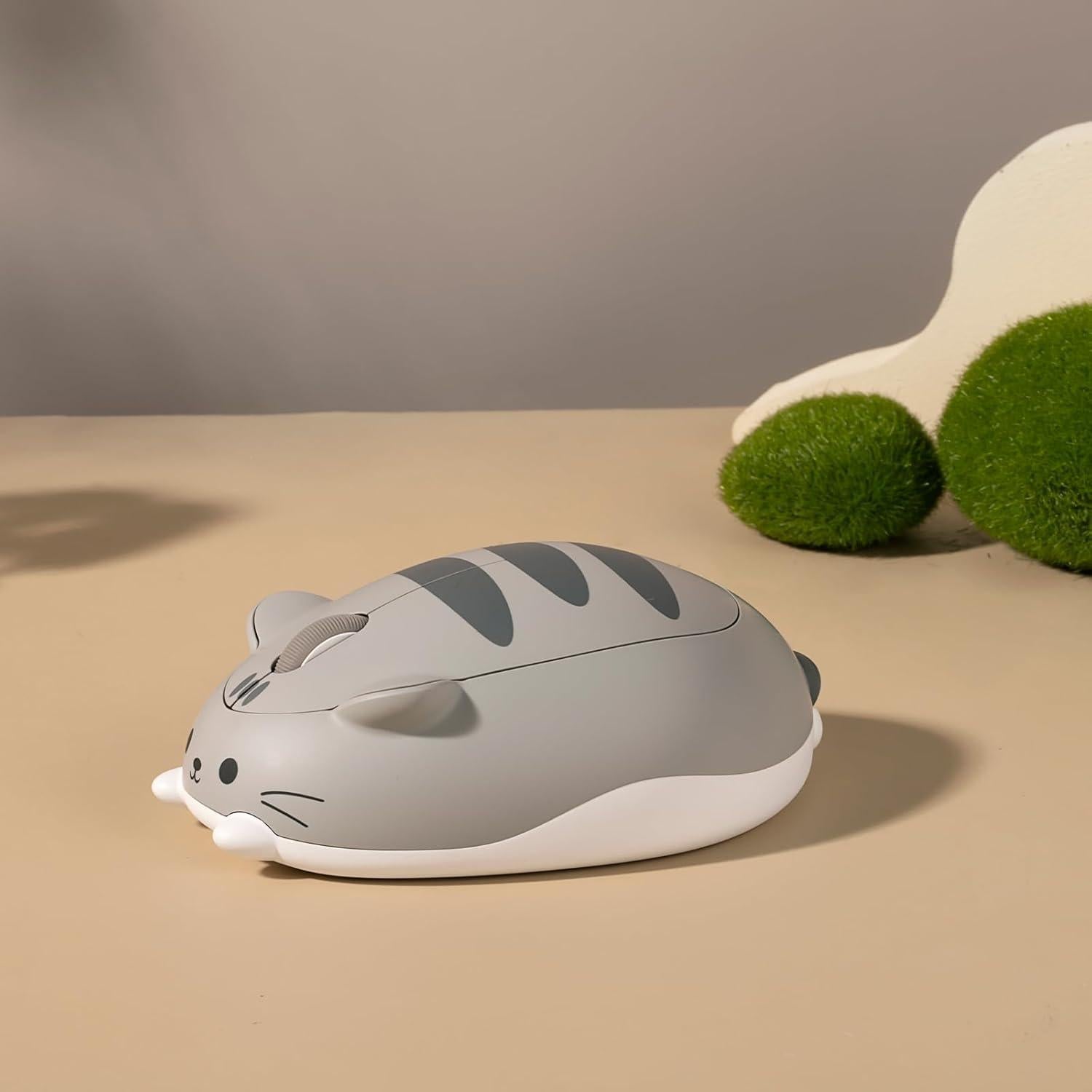 Ratón Inalámbrico para Juegos Akko Gato Gris Mimo 1200 DPI