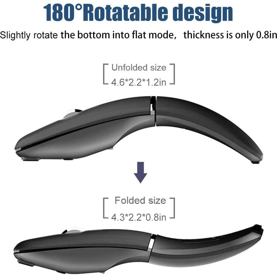 Ratón Inalámbrico Plegable NORMIA RITA Gris Bluetooth 5.0