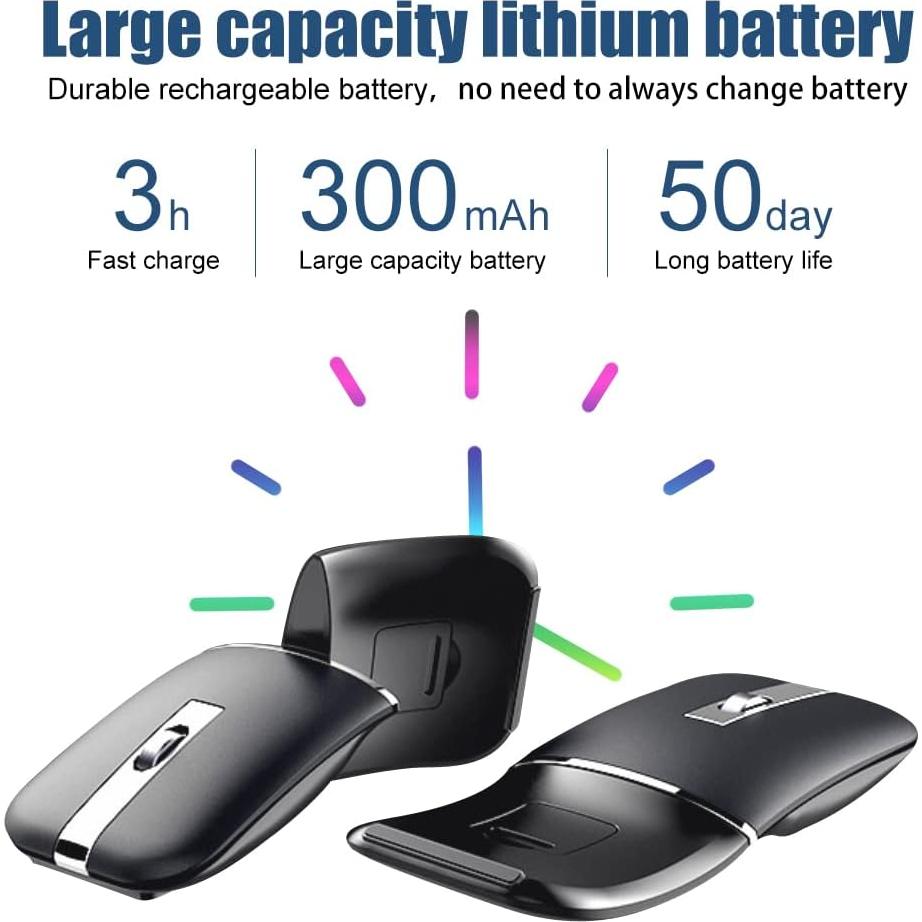Ratón Inalámbrico Plegable NORMIA RITA Gris Bluetooth 5.0