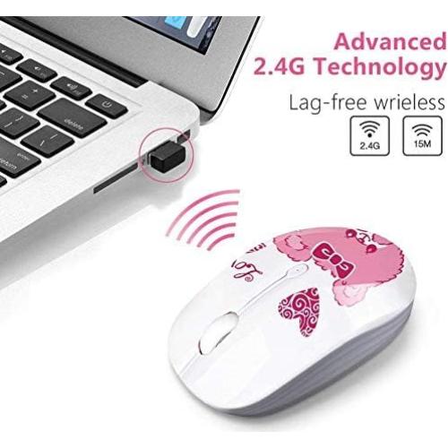 Ratón Inalámbrico JUHOO Óptico Silencioso para PC y Laptop Oso