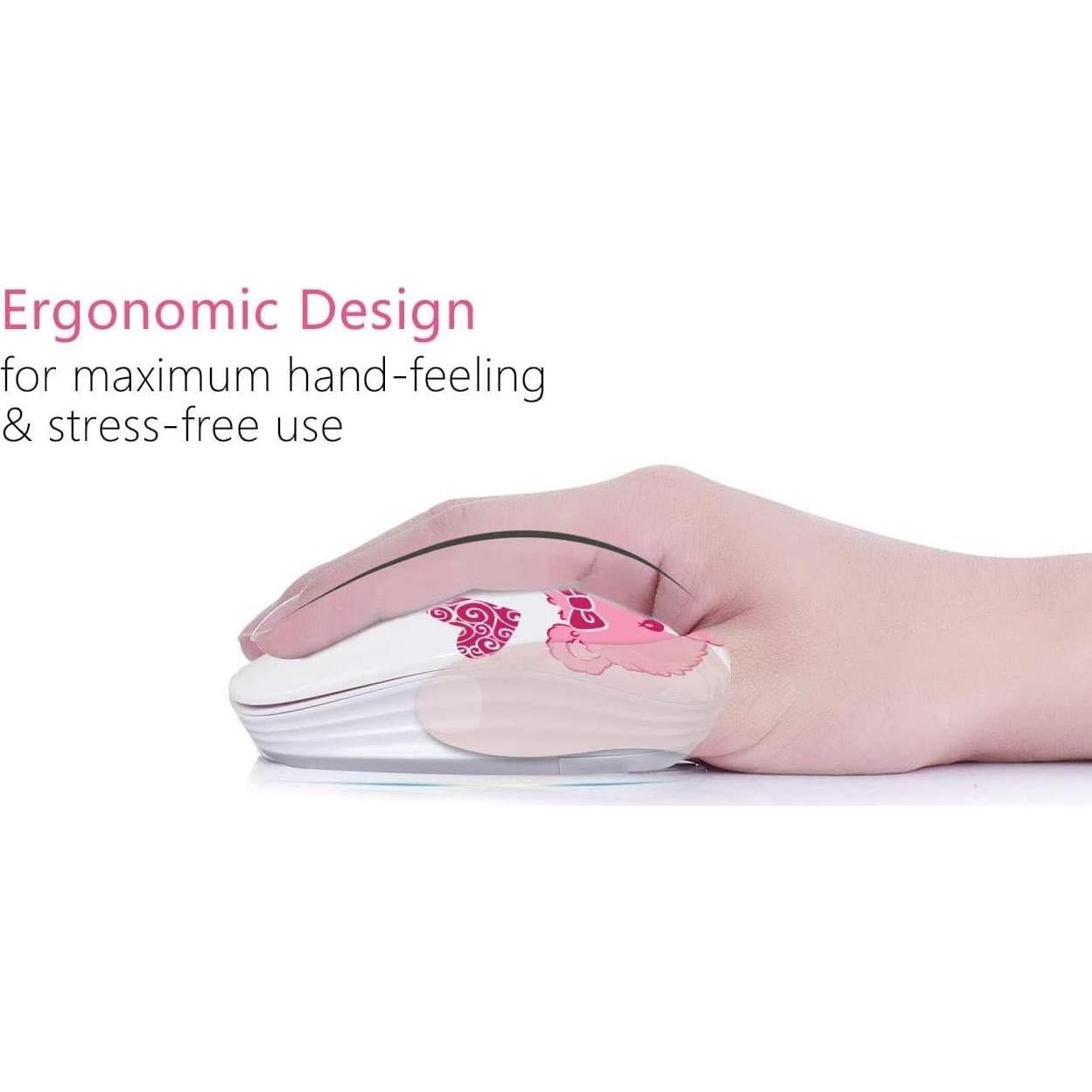 Ratón Inalámbrico JUHOO Óptico Silencioso para PC y Laptop Oso