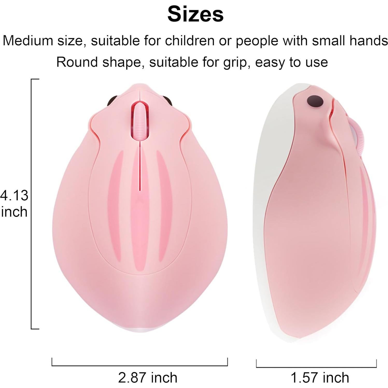 Ratón Inalámbrico Silencioso CHUYI Rosa 1200DPI Mini Hámster