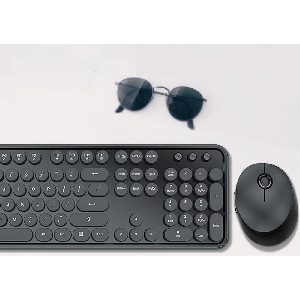 Combo Teclado y Ratón Inalámbrico Mofii Retro 104 Teclas Negro