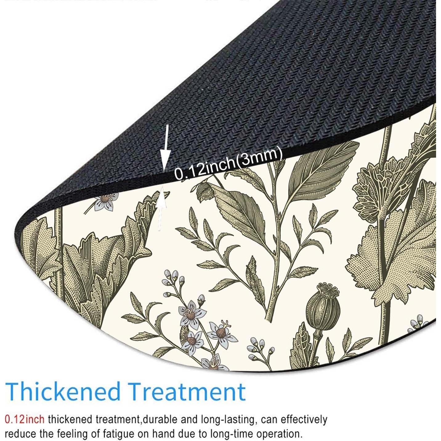 Alfombrilla de Ratón Nphuriy Flores Vintage 20x20 cm Antideslizante