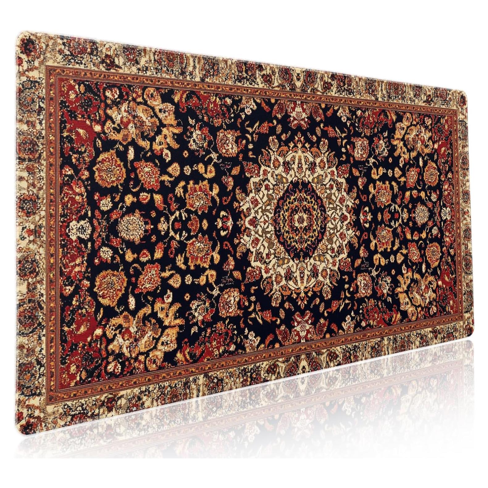 Alfombrilla de Ratón Aportt XXL Vintage Marrón 90x40 cm Antideslizante