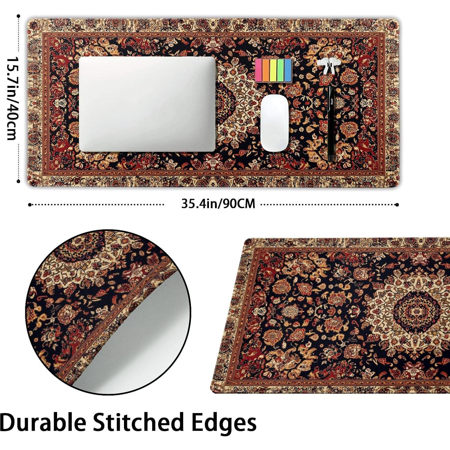 Alfombrilla de Ratón Aportt XXL Vintage Marrón 90x40 cm Antideslizante