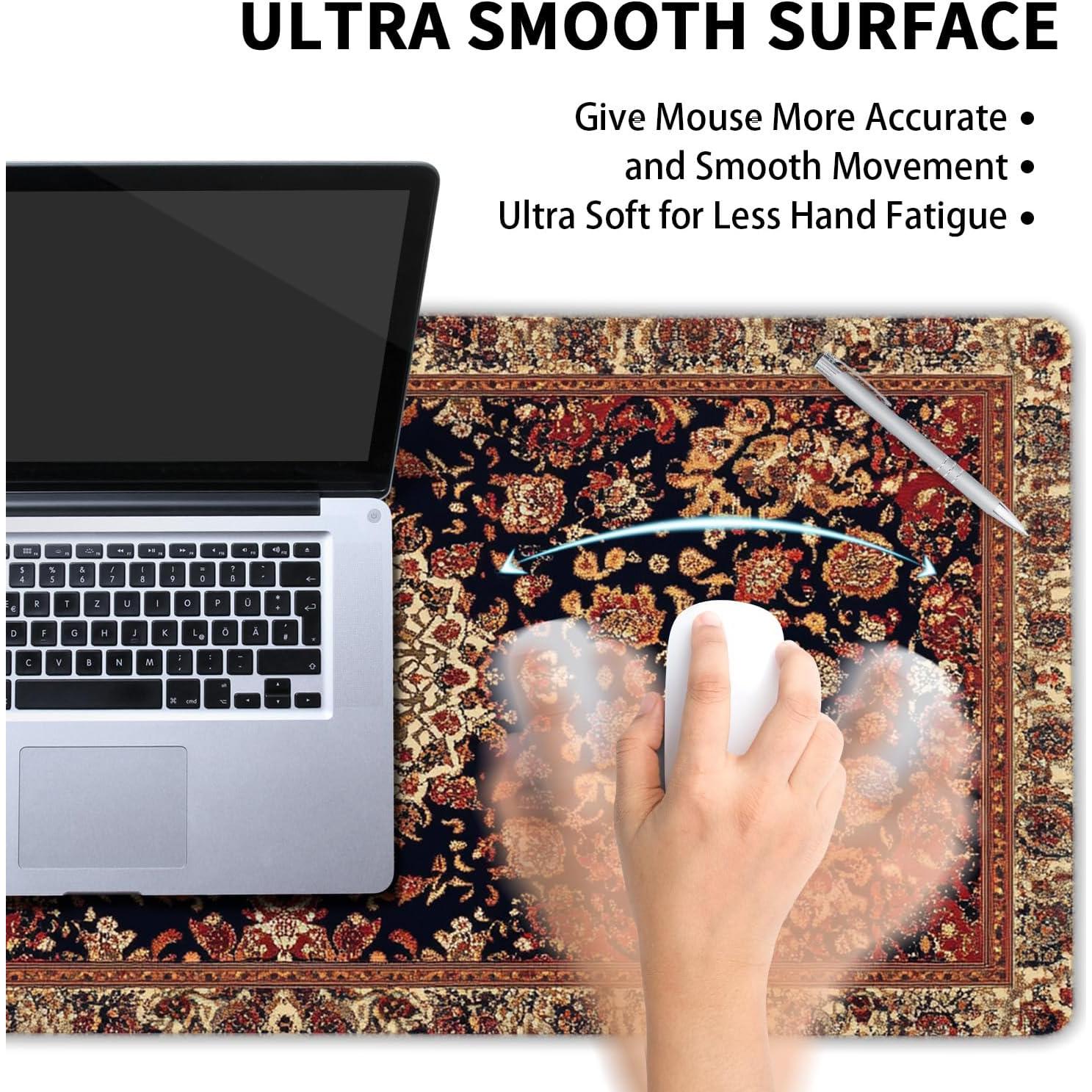 Alfombrilla de Ratón Aportt XXL Vintage Marrón 90x40 cm Antideslizante