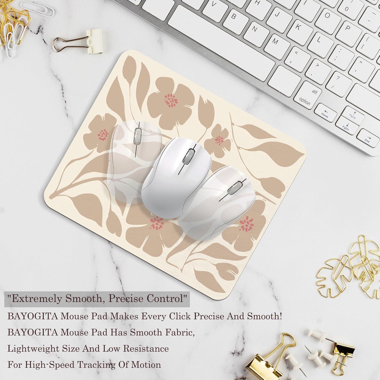 Alfombrilla de Ratón BAYOGITA Floral Beige 24.1x20.3 cm