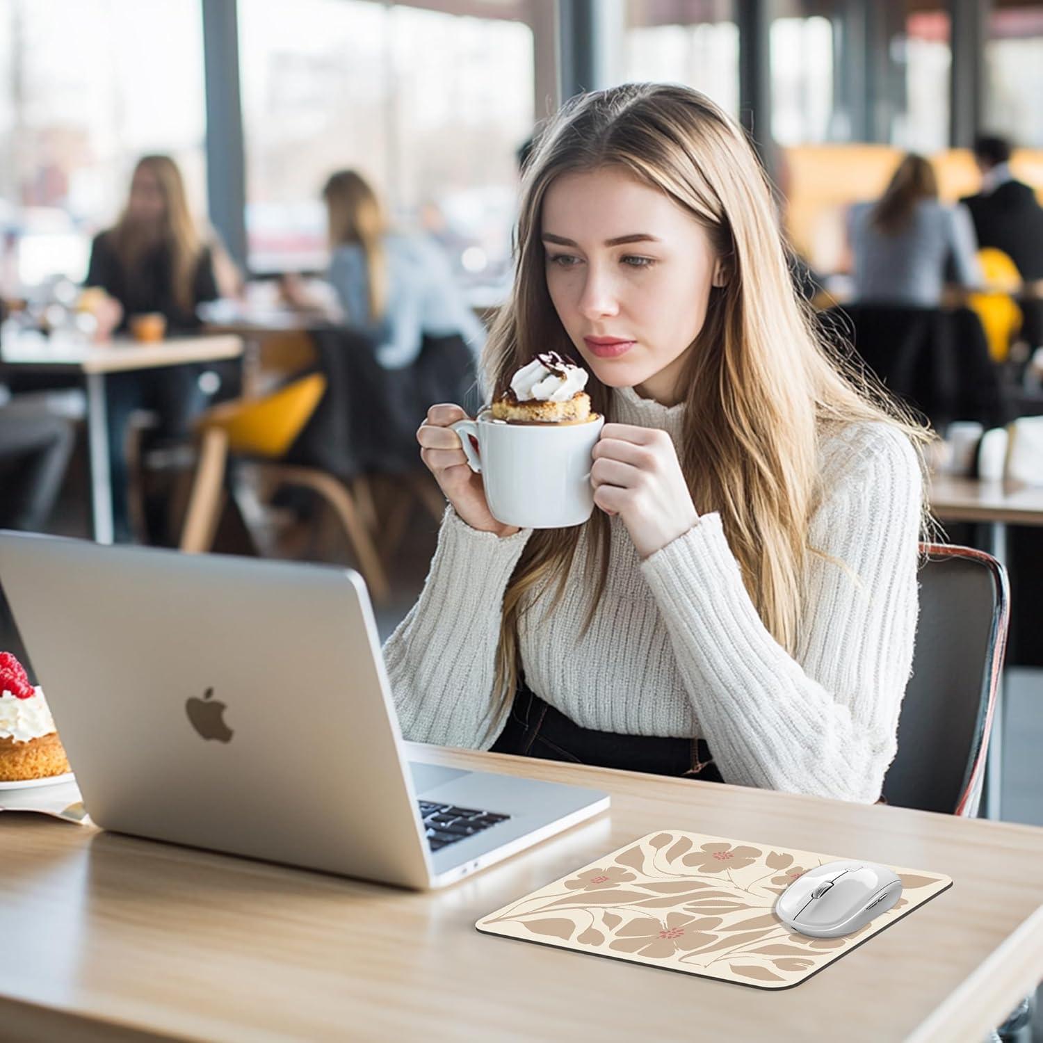 Alfombrilla de Ratón BAYOGITA Floral Beige 24.1x20.3 cm