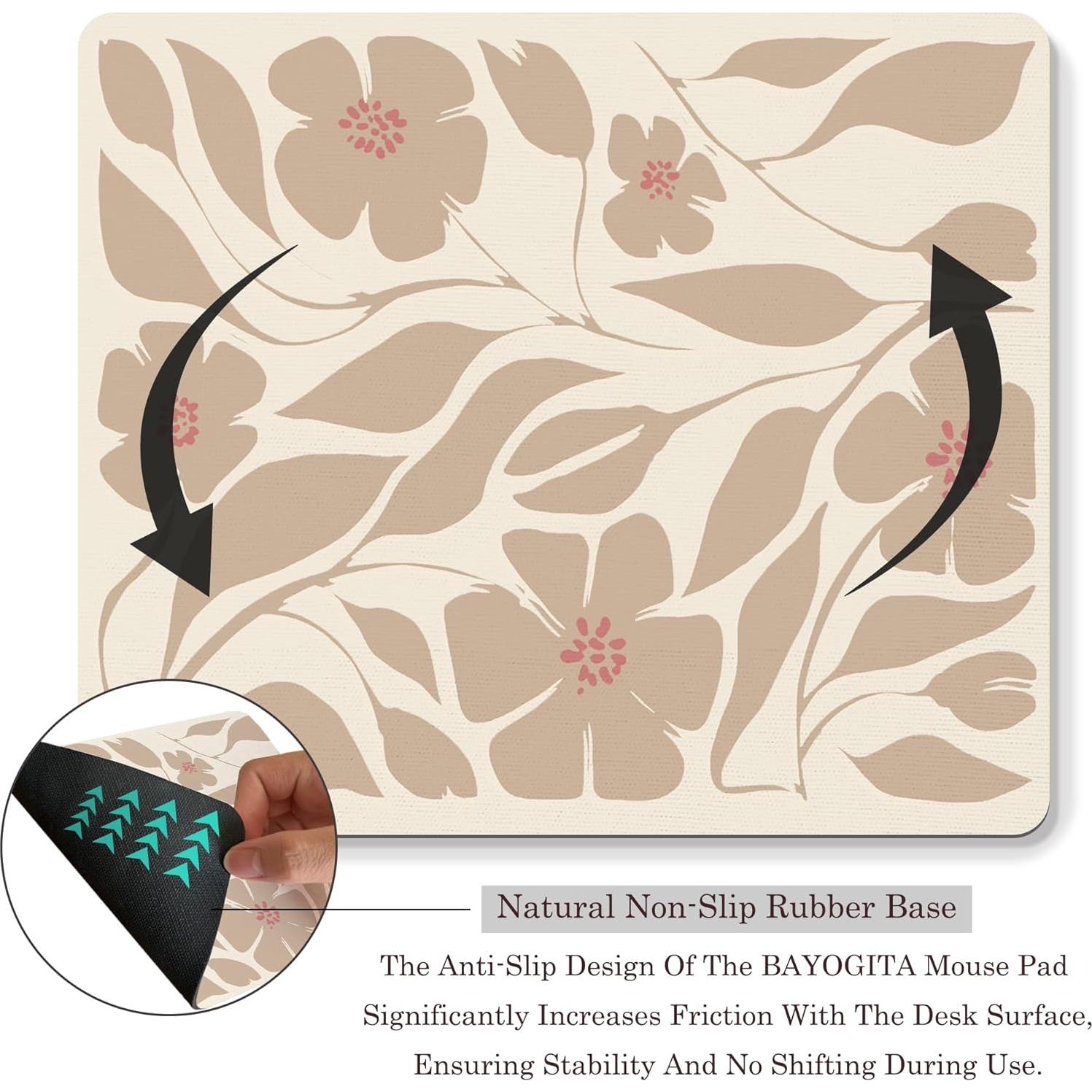 Alfombrilla de Ratón BAYOGITA Floral Beige 24.1x20.3 cm