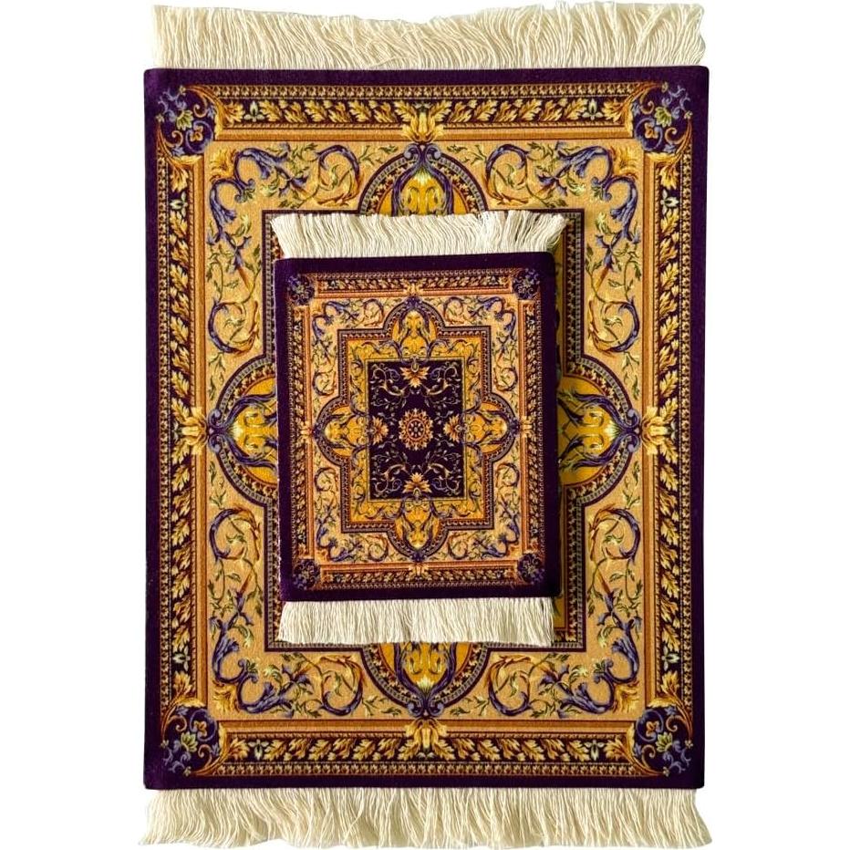 Alfombrilla de Ratón FDTCHENG con Posavasos - Diseño Vintage