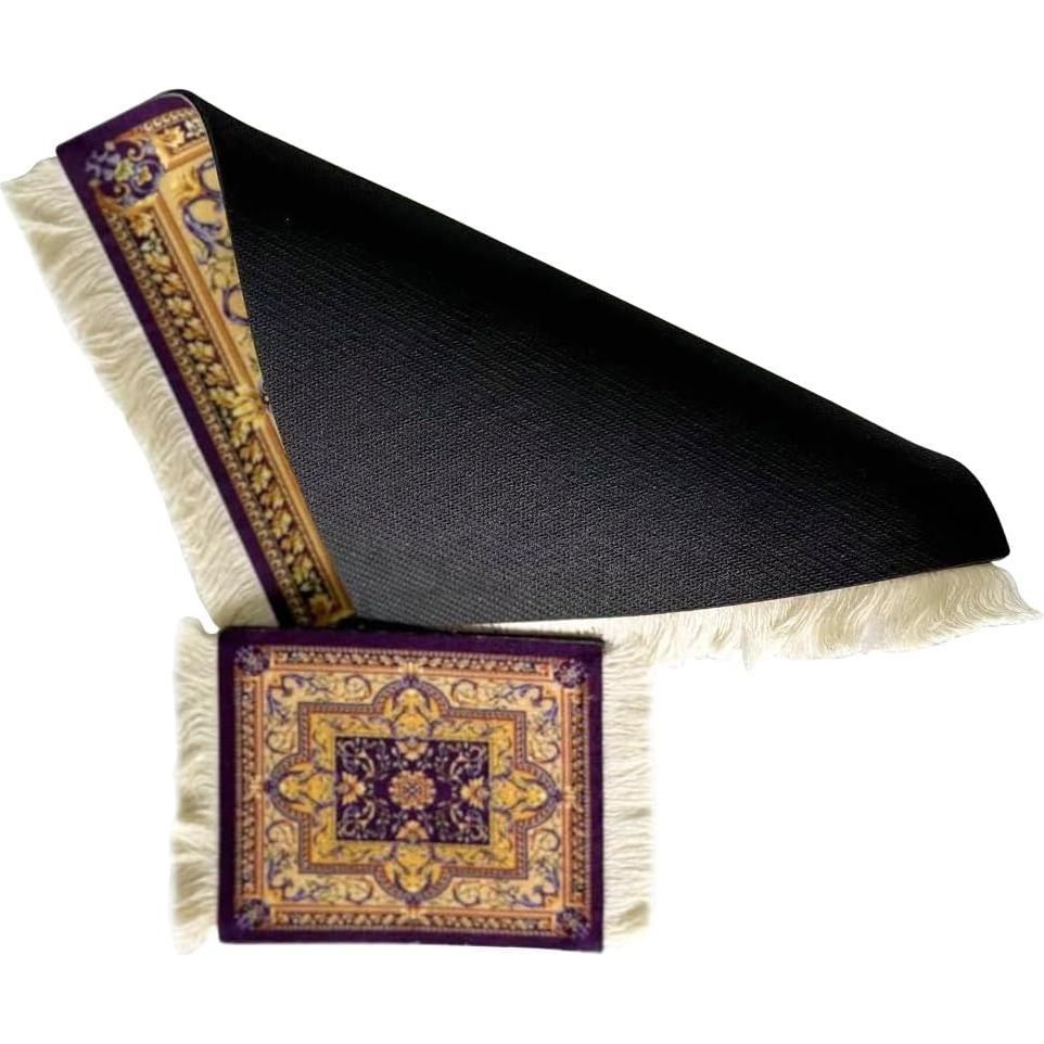 Alfombrilla de Ratón FDTCHENG con Posavasos - Diseño Vintage