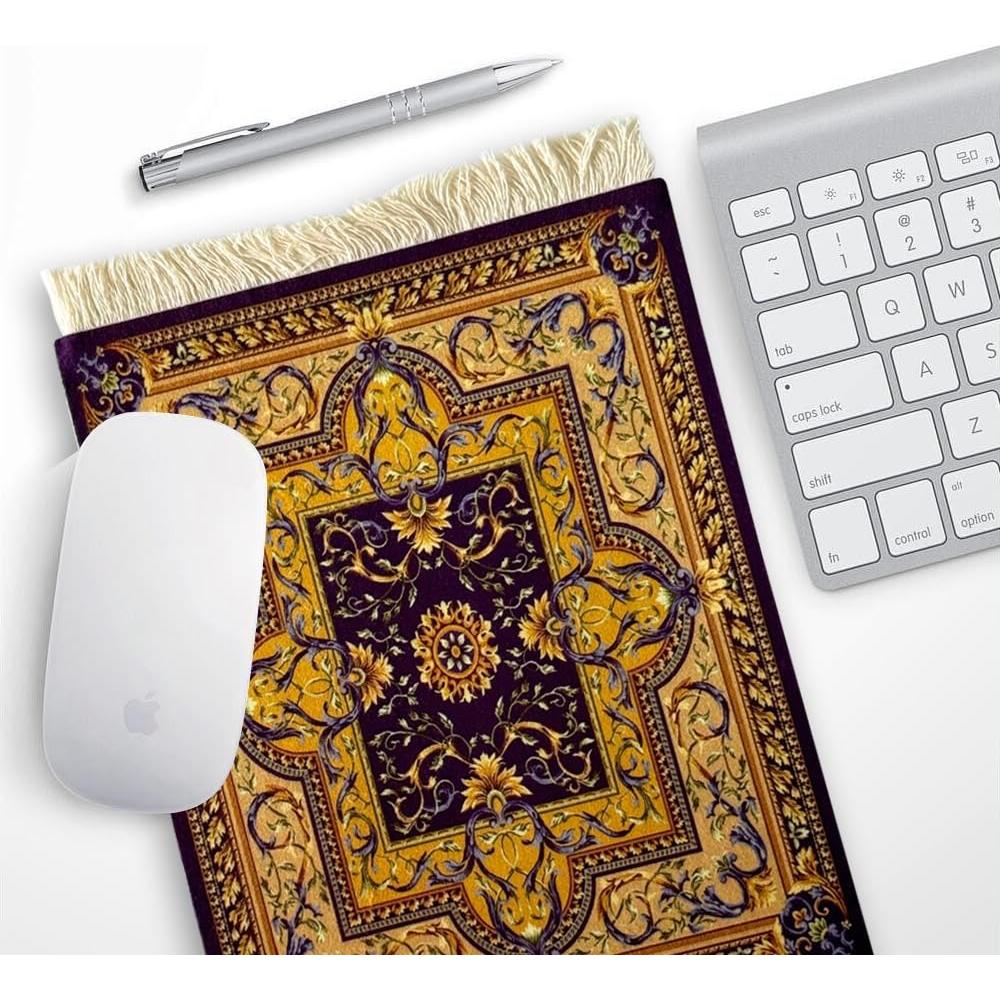 Alfombrilla de Ratón FDTCHENG con Posavasos - Diseño Vintage