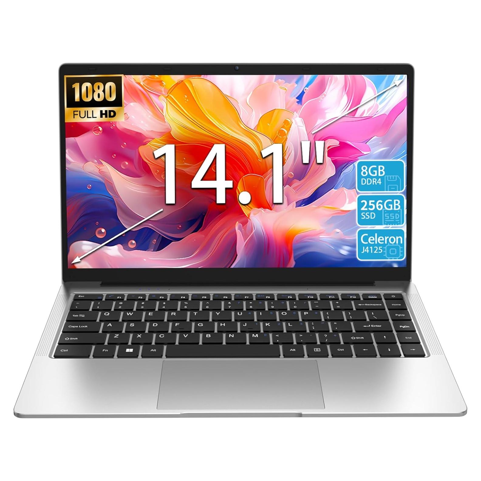 Laptop KurieTim 14.1" FHD 8GB RAM 256GB SSD Plata