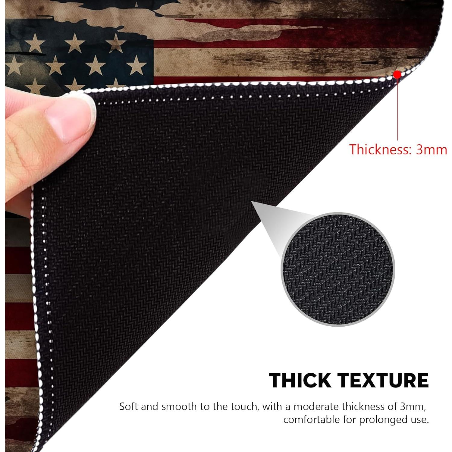 Alfombrilla de Ratón Eiszuso Vintage Bandera Americana 25.9x21.1cm