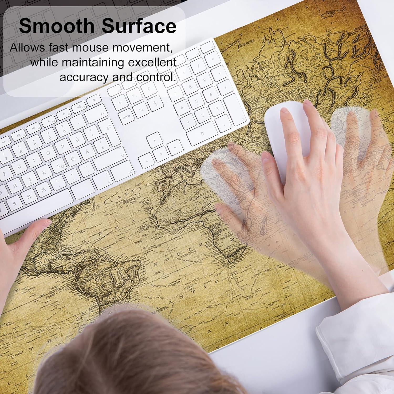 Almohadilla de Escritorio QiyI 80x40 cm Cuero PU Mapa 1814