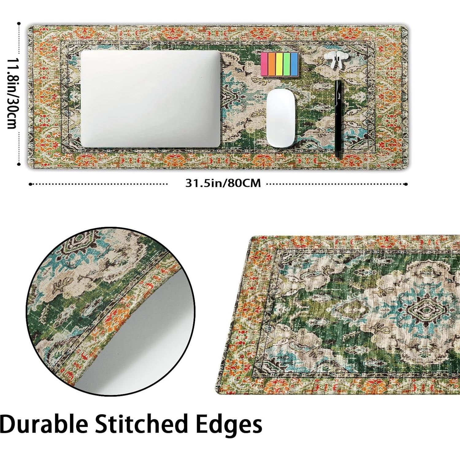 Alfombrilla de Ratón Aportt Vintage XL Verde 80x30 cm Antideslizante