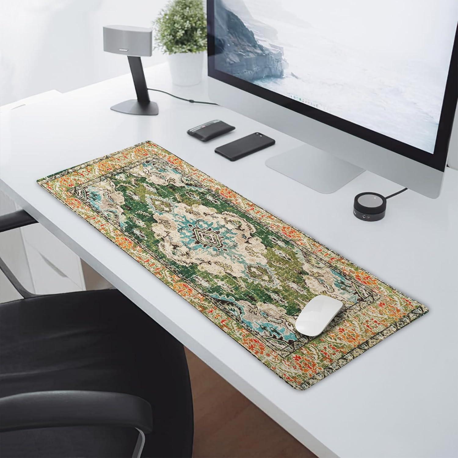 Alfombrilla de Ratón Aportt Vintage XL Verde 80x30 cm Antideslizante