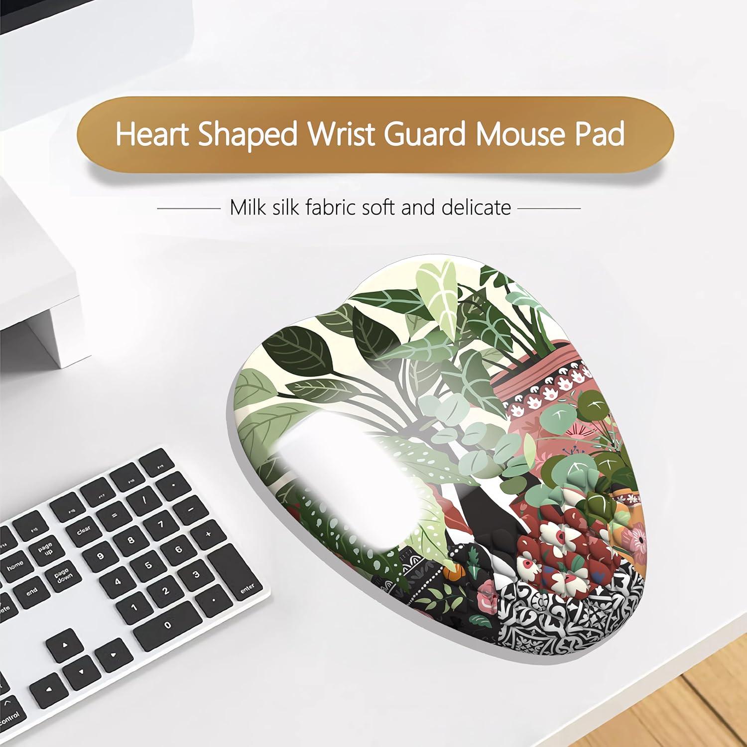 Reposamuñecas ergonómico YKJWW en forma de corazón 29.5x18.3cm