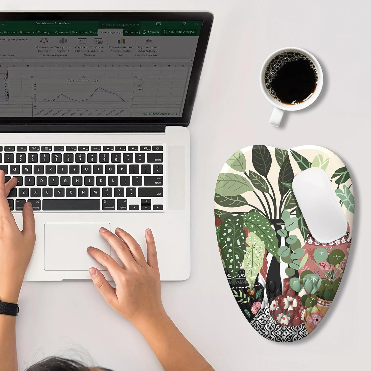 Reposamuñecas ergonómico YKJWW en forma de corazón 29.5x18.3cm