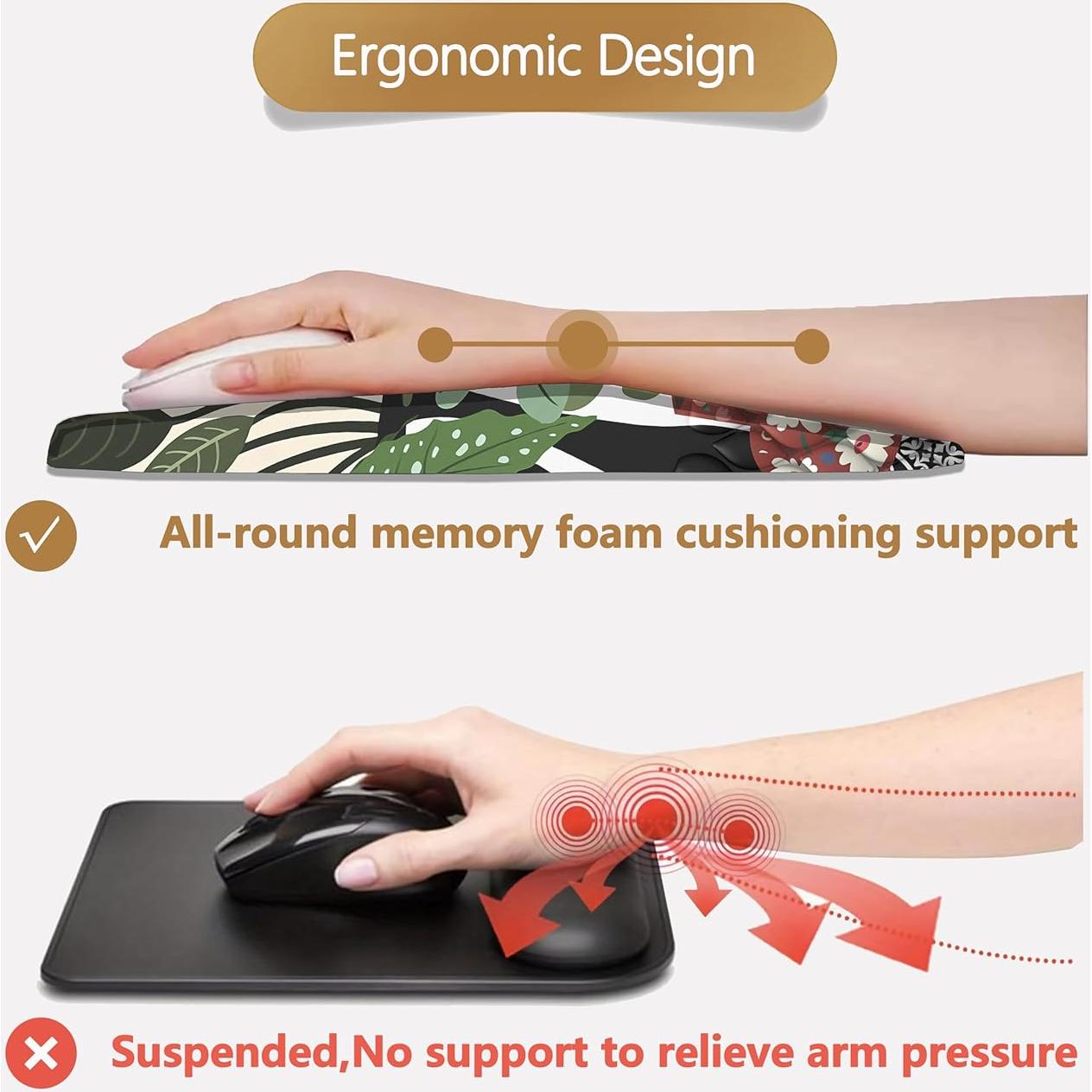 Reposamuñecas ergonómico YKJWW en forma de corazón 29.5x18.3cm