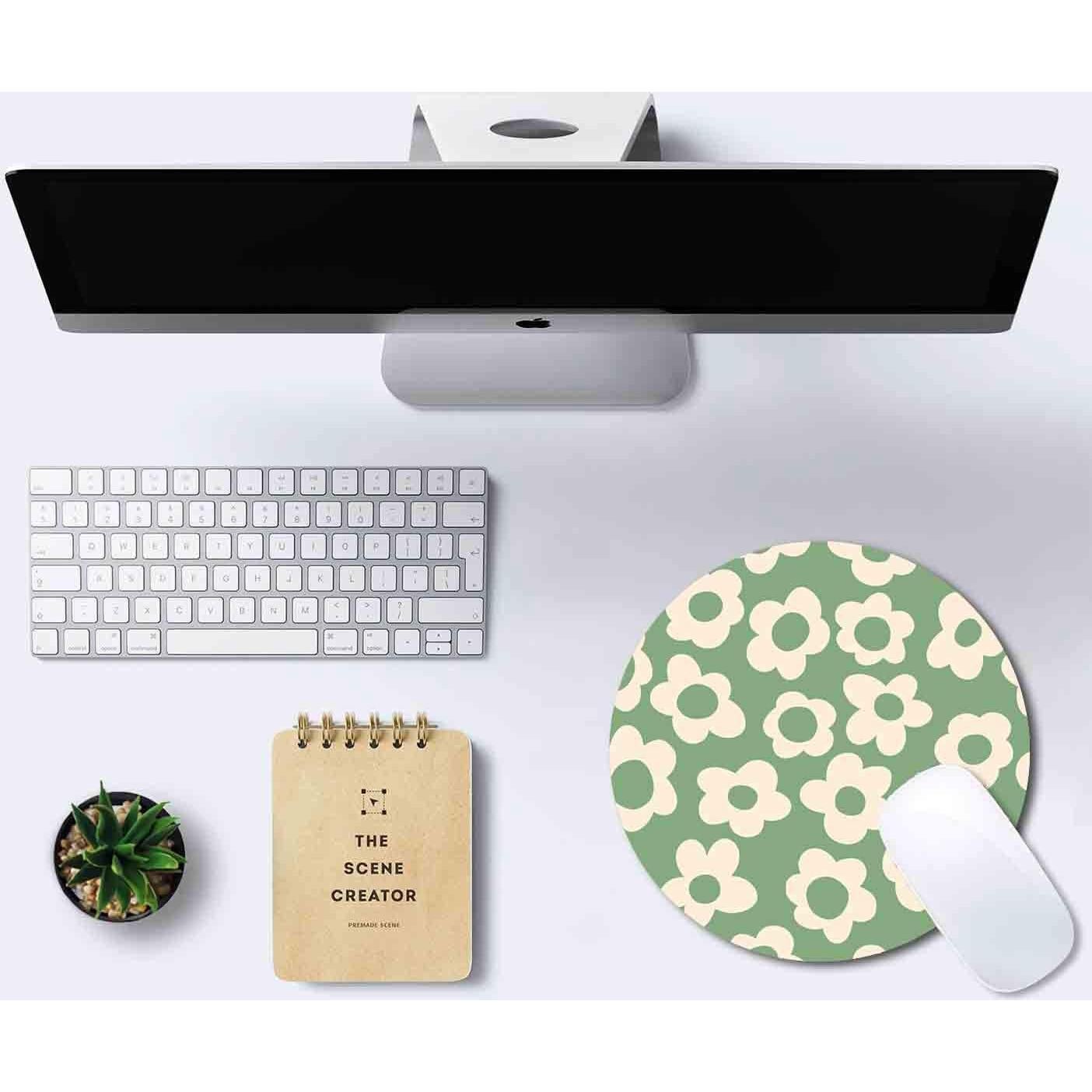 Alfombrilla de Ratón Redonda IMAYONDIA Verde 20x20cm Antideslizante