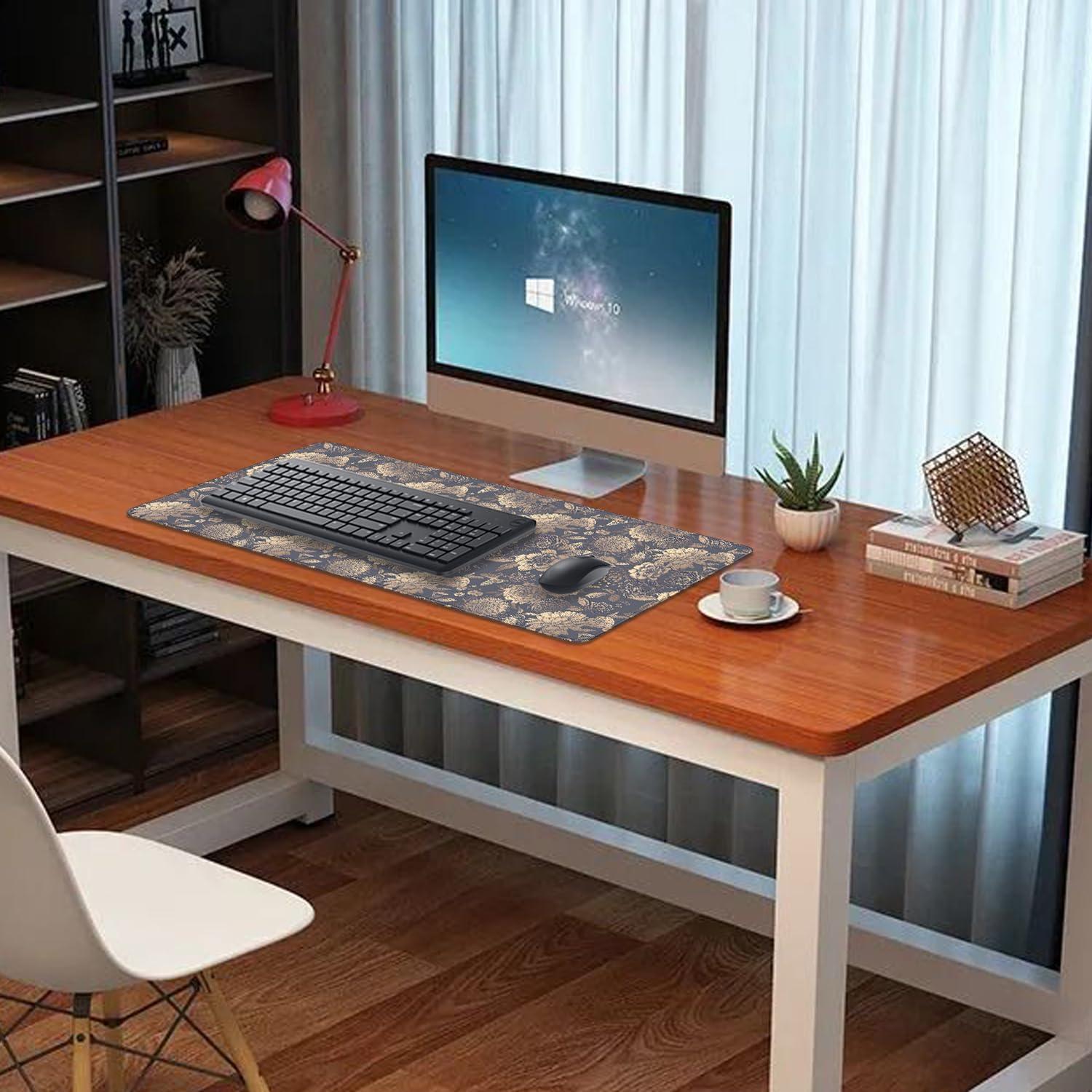 Alfombrilla de escritorio MZSVDVD floral vintage 70x30cm