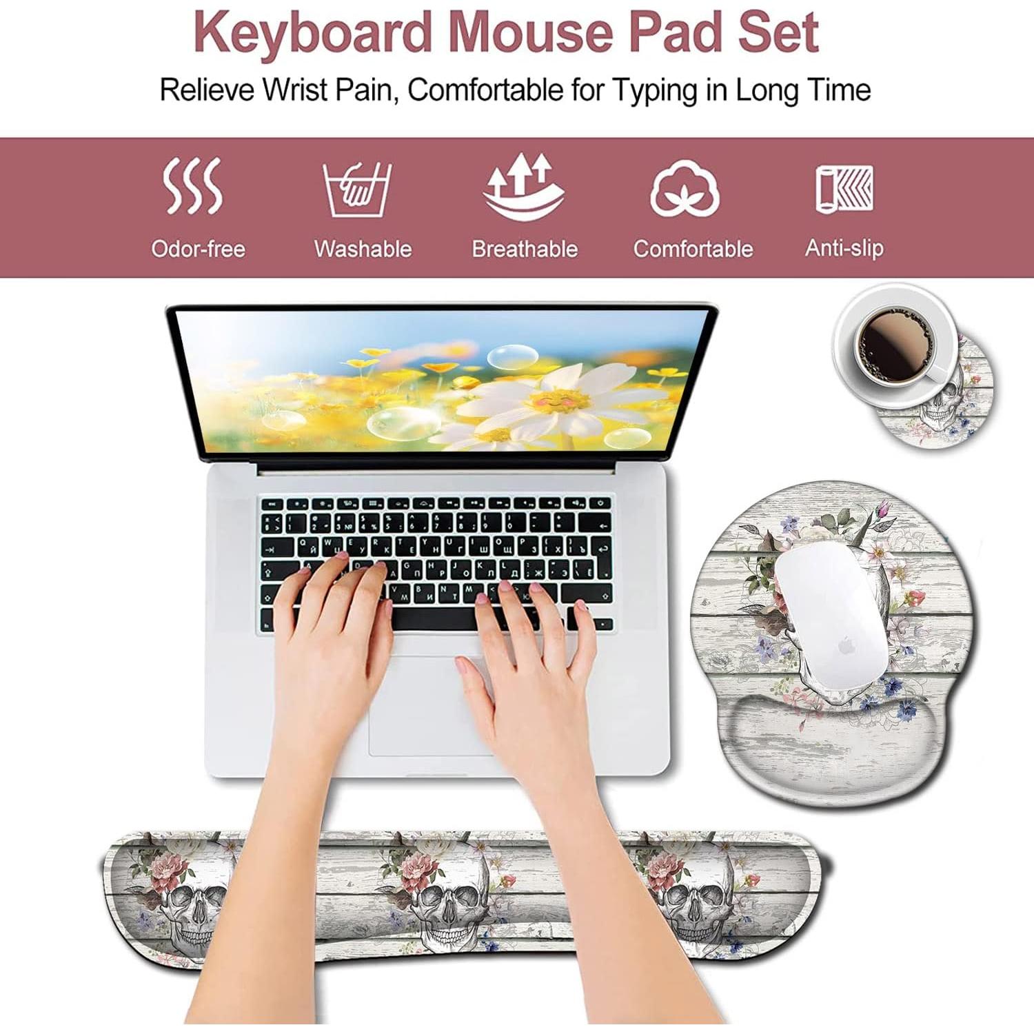 Alfombrilla de Ratón Ergonómica JVGFYNKL con Soporte de Gel