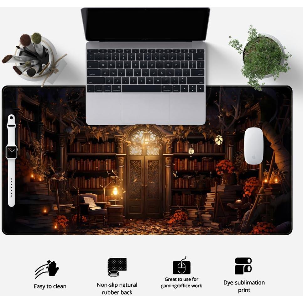 Alfombrilla de Escritorio Grande LuckyCow Vintage 80x40 cm