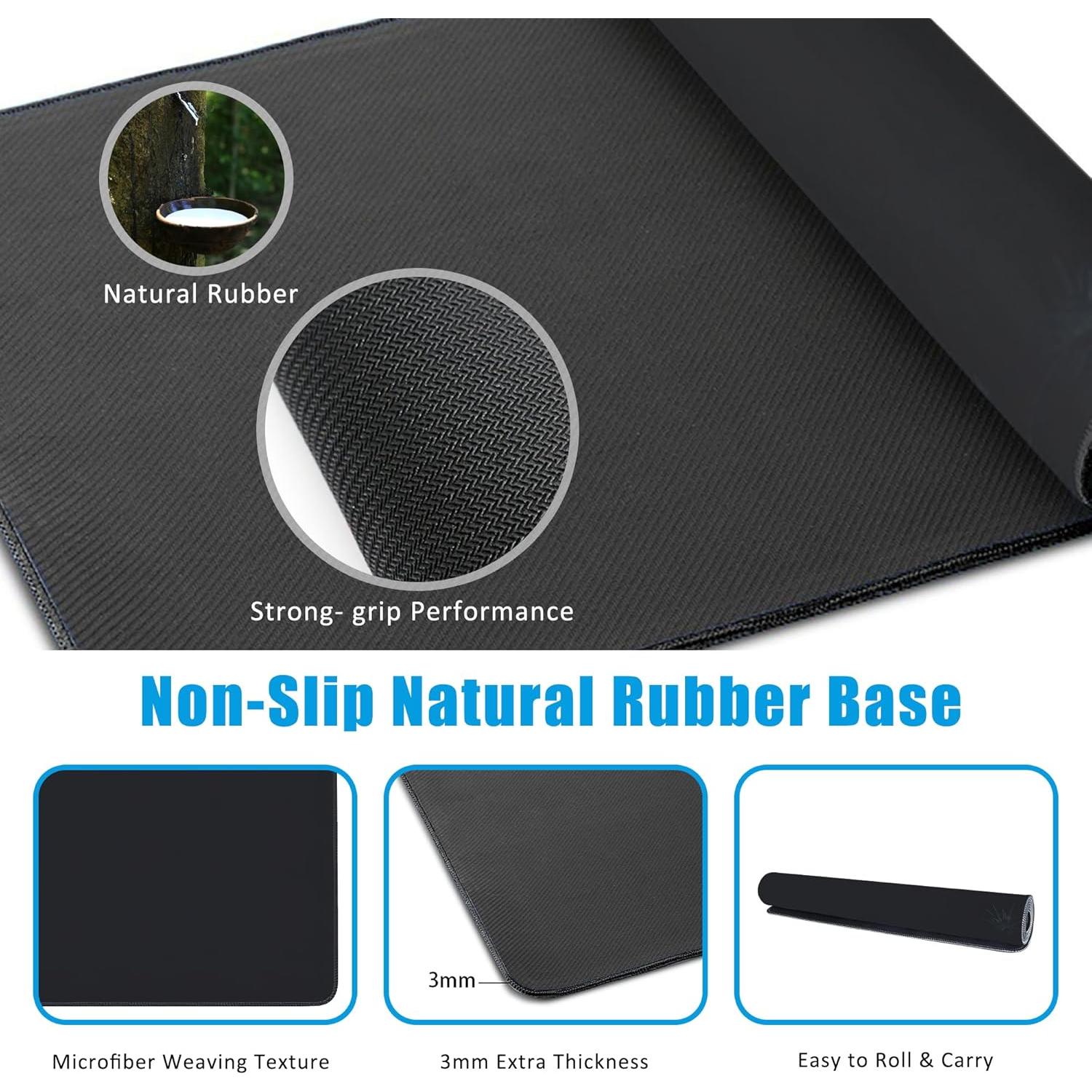 Alfombrilla de Ratón EOBKLAX Peonías Vintage 40x90cm Antideslizante