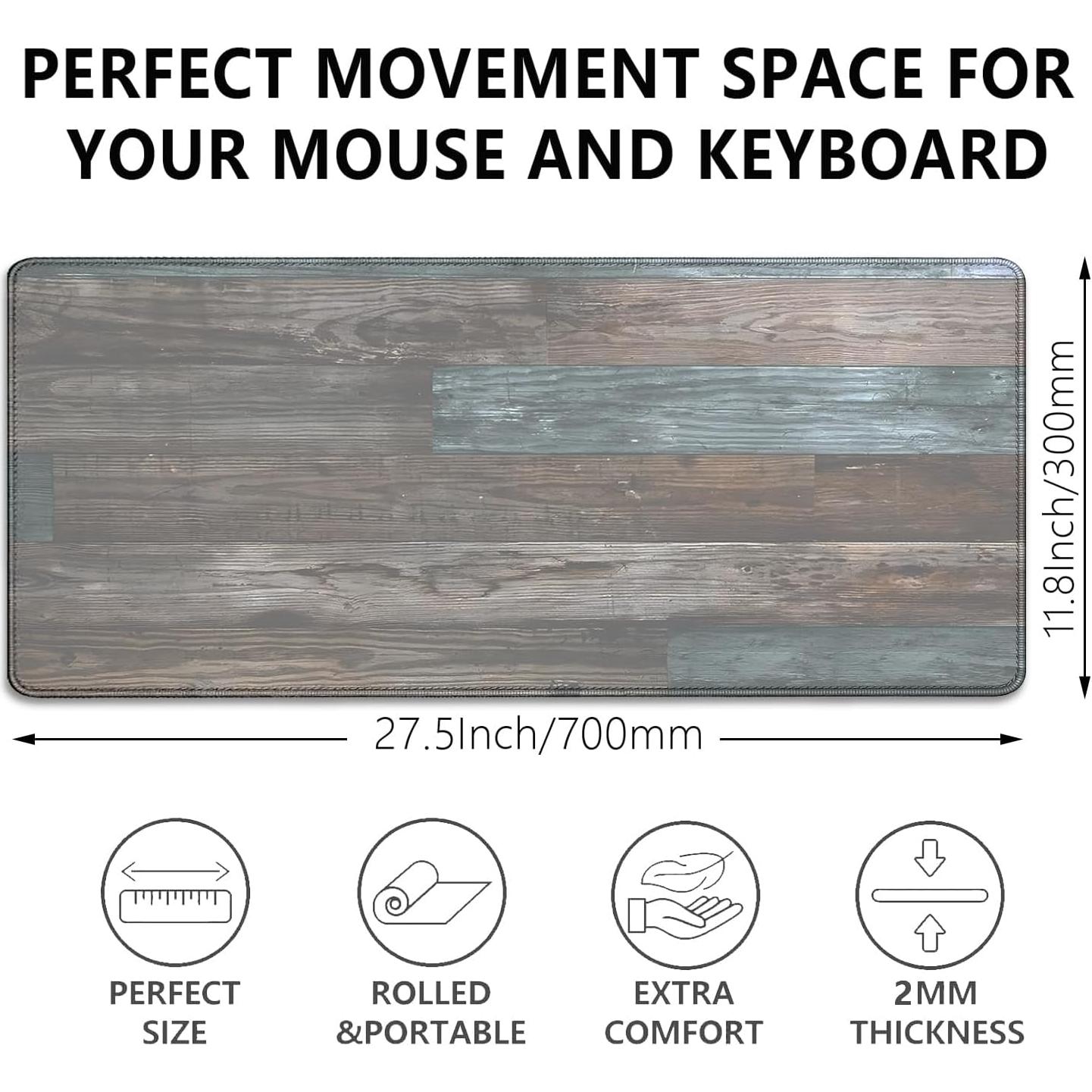 Alfombrilla de escritorio PBLJMJ 70x30 cm goma antideslizante