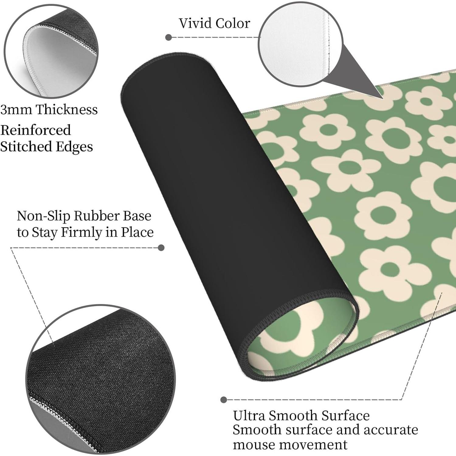 Alfombrilla de Ratón XL SODENK Flores Vintage 80x30 cm