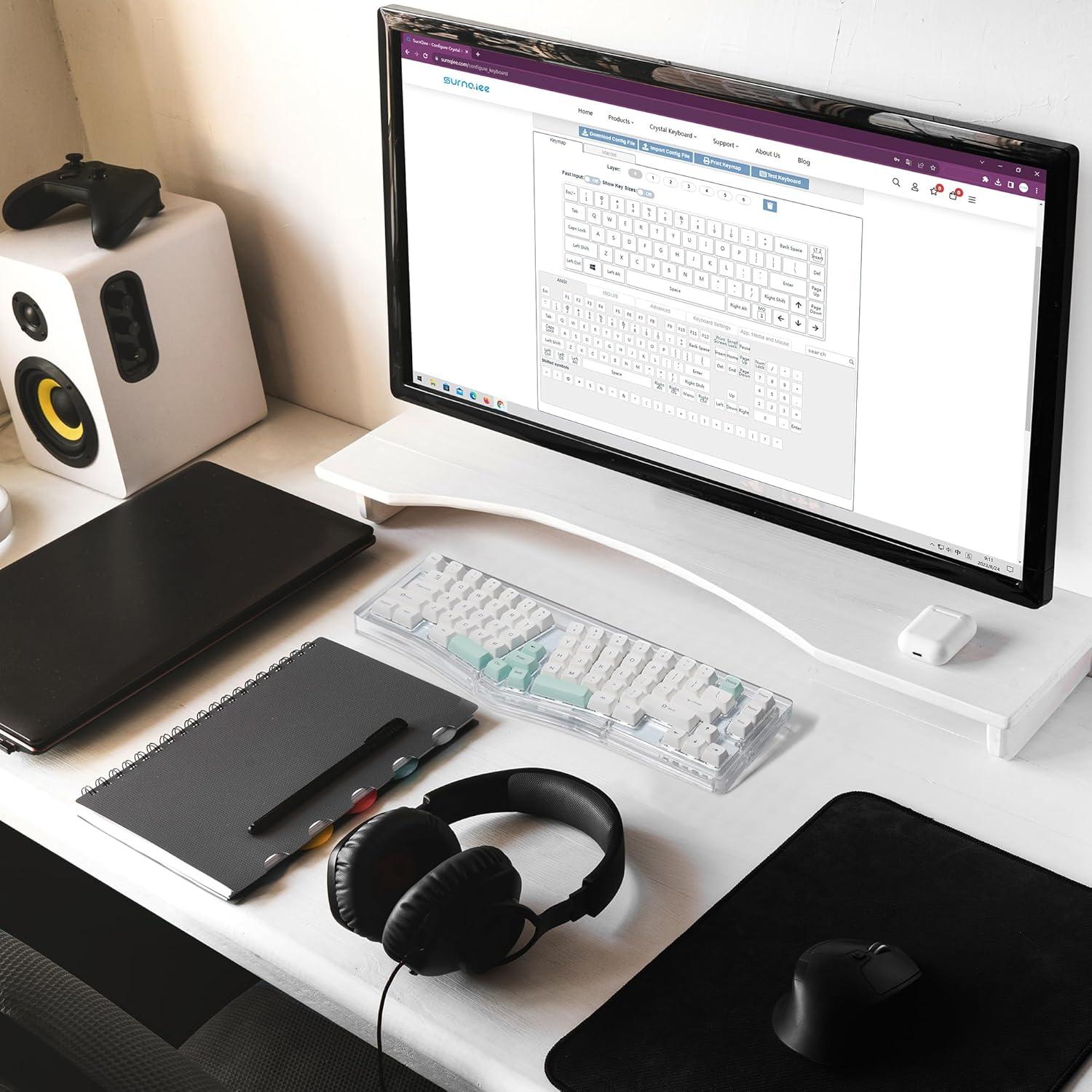 Teclado Mecánico Bluetooth SurnQiee 70% Retroiluminado RGB