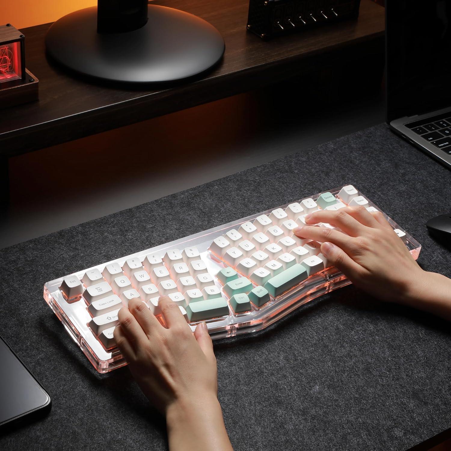 Teclado Mecánico Bluetooth SurnQiee 70% Retroiluminado RGB