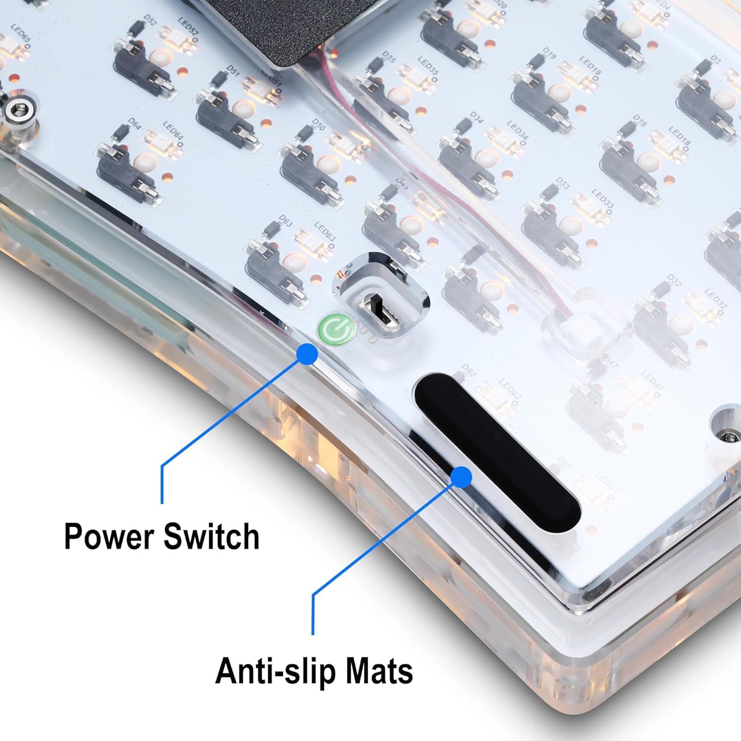 Teclado Mecánico Bluetooth SurnQiee 70% Retroiluminado RGB